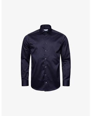 Eton Cutaway-Collar Single-Cuff Slim-Fit Cotton-Twill Shirt - Blue