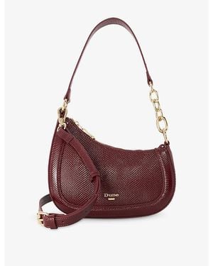 Dune Direction Small Leather Shoulder Bag - Purple