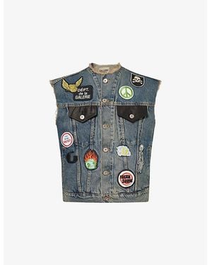 GALLERY DEPT. Midnight Graphic-Patches Denim Vest - Blue