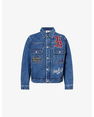 ICECREAM Mascot Embroidered Denim Jacket - Blue