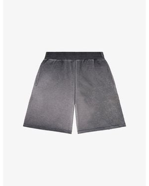 DIESEL Dévoré Motif Washed Jersey Shorts - Grey