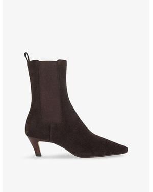 Dune Odele Heeled Suede Chelsea Ankle Boots - Brown