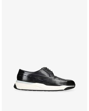 Santoni Innova Leather Derby Sneakers - Black