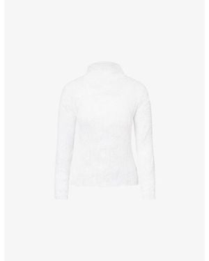 Issey Miyake April Chiffon Twist Top - White