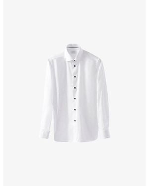 Eton Solid Signature Contemporary-Fit Cotton Twill Shirt - White