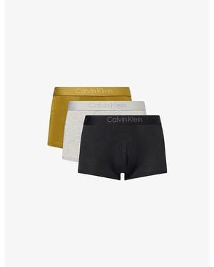 Calvin Klein Ultra Soft Pack Of Three Modal-Jersey Trunks - Black
