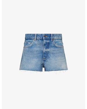ME+EM Classic Cut Off Cotton Shorts - Blue