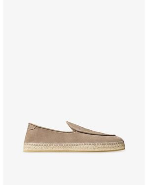 Jimmy Choo Shenton Velvet Espadrilles - Natural