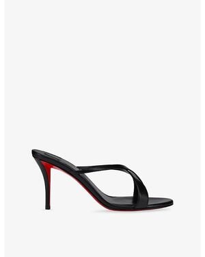 Christian Louboutin Mulazee Cross 80 Leather Heeded Sandals - Multicolour
