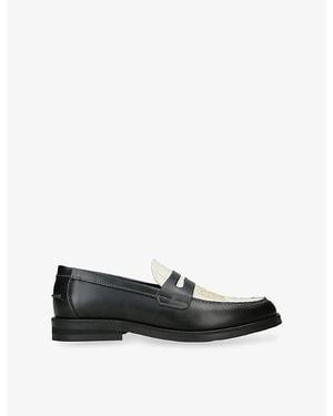 Duke & Dexter Wilde Chateau Leather Penny Loafers - Black