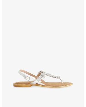 Dune Liana Leather Sandals - Natural