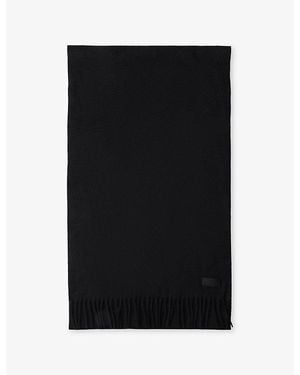 Prada Fringed Cashmere Scarf - Black