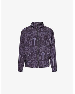 Trapstar Wildcard Graphic-Print Shell Windbreaker Jacket - Purple
