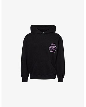 ANTI SOCIAL SOCIAL CLUB Airbrushed Logo-Print Cotton-Jersey Hoody - Black