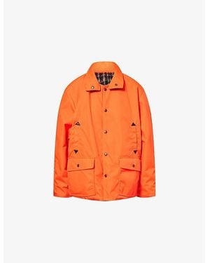 Maison Margiela Relaxed-Fit Buttoned-Collar Woven Jacket - Orange