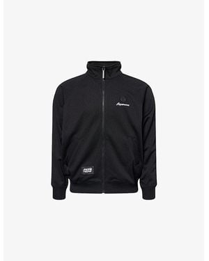 Aape High-Neck Two-Welt-Pockets Woven Track Jacket - Black