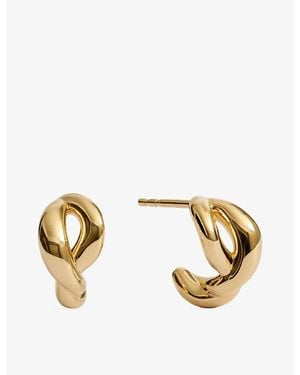 Monica Vinader Ochre 18Ct Vermeil Huggie Earrings - Metallic