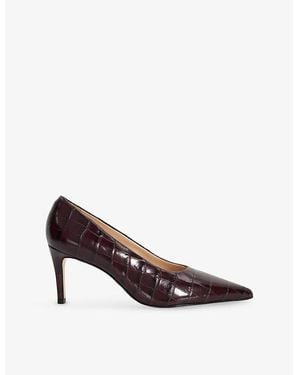 Dune Aspiring Heeled Leather Courts - Brown