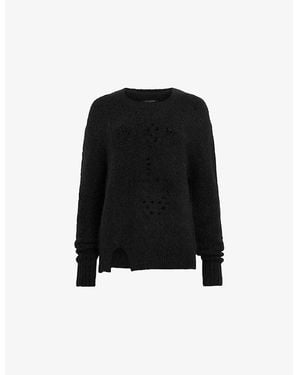 AllSaints Winnie Round-Neck Alpaca And Wool-Blend Jumper Xxl - Black