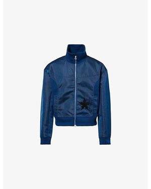 Trapstar Redline Redline Ribbed-Contrast Woven Jacket - Blue