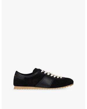 Sandro Leather And Suede Sneakers - Black