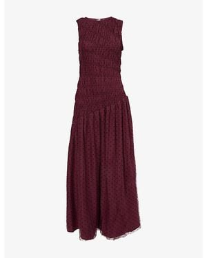 Amy Lynn Julia Polka-Dot Woven Maxi Dress - Purple