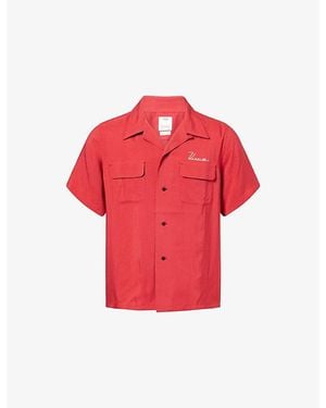 Visvim Judd Short-Sleeve Rayon Shirt - Red