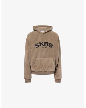 Sisters & Seekers Skrs Logo-Embroidered Fleece Hoody - Natural