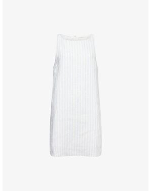 Reformation Jessi Sleeveless Linen Mini Dress - White