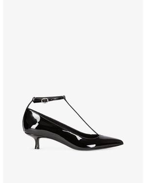 The Kooples Pointed-Toe Patent-Leather Courts - Black