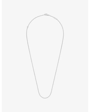 Van Cleef & Arpels Angle Filed Trace Chain 18Ct Necklace - White