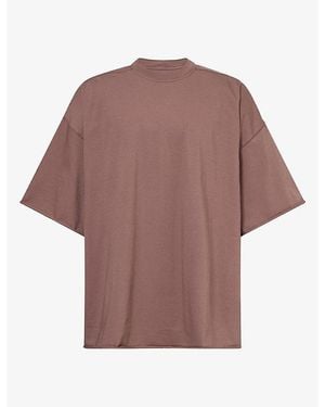 Rick Owens Tommy Oversized Cotton-Jersey T-Shirt - Brown
