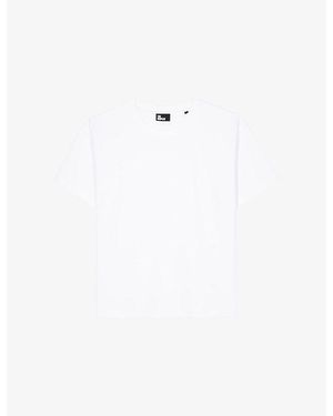 The Kooples Round-Neck Relaxed-Fit Cotton-Blend T-Shirt - White