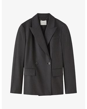 JOSEPH Dana Double-Breasted Stretch-Wool Jacket - Black
