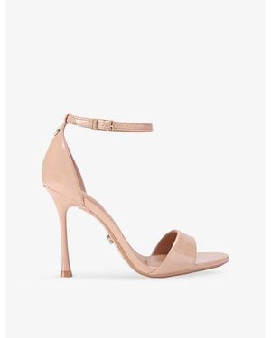 Carvela Kurt Geiger Incanto Faux-Leather Heeled Sandals - Pink