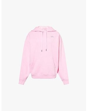 Alo Yoga Accolade Kangaroo-Pocket Cotton-Blend Hoody - Pink