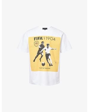FIFA 1904 Feint Graphic-Print Cotton-Jersey T-Shirt - Metallic