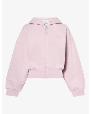 WE Are Tala Cocoon Zipped Cotton-Blend Hoody - Pink