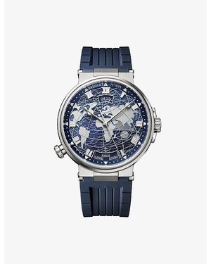 Breguet Marine Hora Mundi 5557 18Ct- Automatic Watch 43.9Mm - Blue
