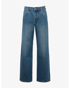 House Of Cb The Boyfriend Low-Rise Baggy Jeans - Blue