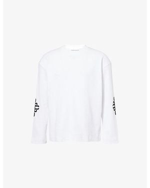 The Couture Club Emblem Waffle Cotton Top - White