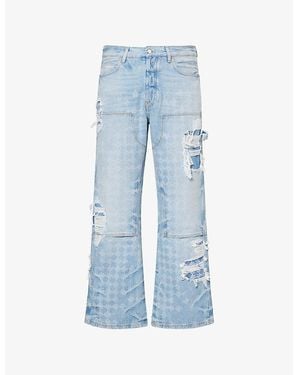 Amiri Repair Carpenter Monogram Denim Jeans - Blue