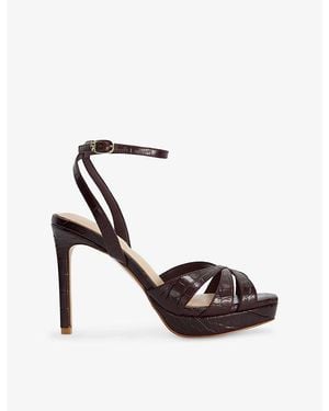 Dune Mayva Leather Heeled Sandals - White