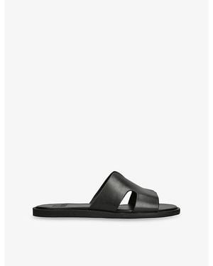 Steve Madden Laincaster Leather Sandals - Black
