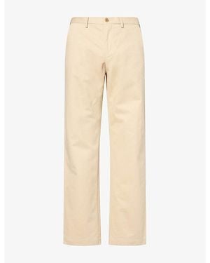Sunspel Drill Straight-Leg Cotton Trousers - Natural