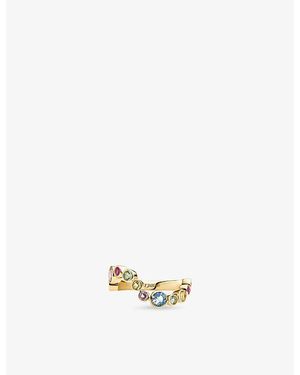 Sif Jakobs Sardinien Wave 18Ct-Plated 925 Sterling- And Multicoloured Cubic-Zirconia Ring - Metallic