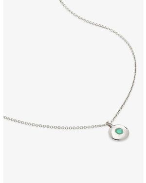 Monica Vinader May Birthstone Sterling- Necklace - White