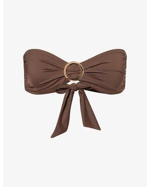 Away That Day Cayman Island Bikini Top - Brown