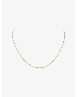 Van Cleef & Arpels Angle Filed Trace Chain 18Ct Necklace - Metallic