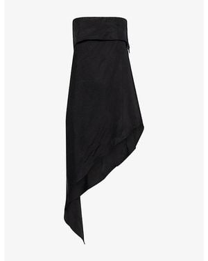 Dissh Venus Asymmetric Woven Top - Black